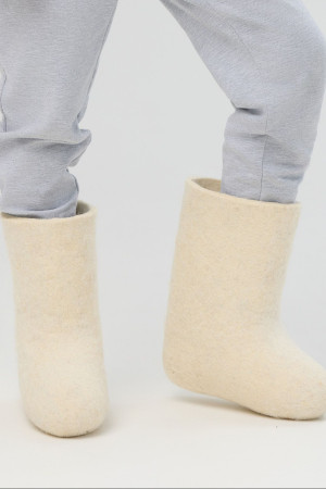 Валенки детские белые ручной работы (001Д)