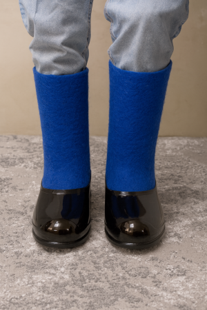 Валенки женские синие с галошами натуральные (500Ж-СЧ)