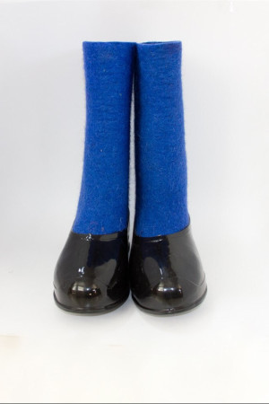 Валенки женские синие с галошами натуральные (500Ж-СЧ)