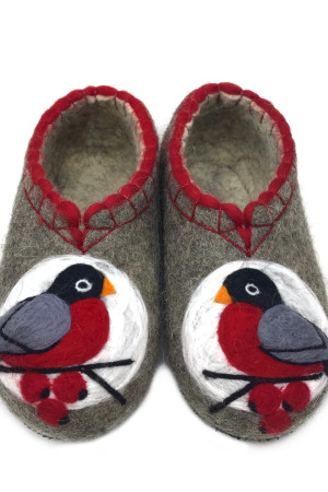 Тапочки женские серые домашние