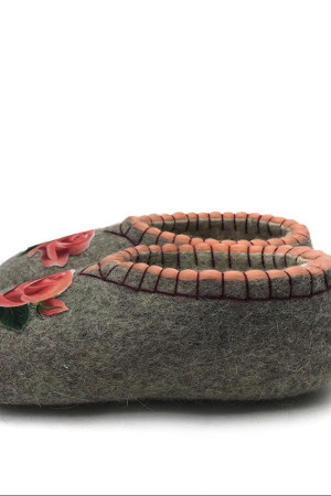 Тапочки женские серые домашние