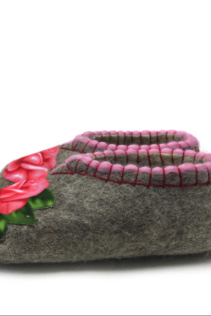 Тапочки женские серые домашние