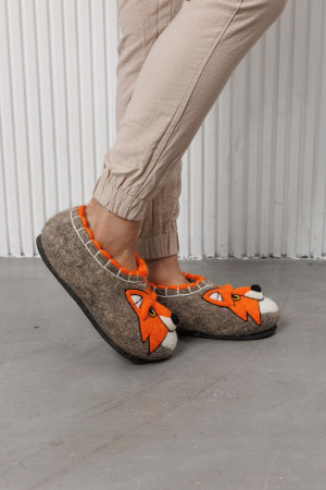 Тапочки женские серые домашние