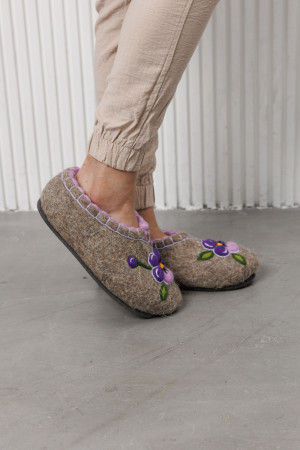 Тапочки женские серые домашние