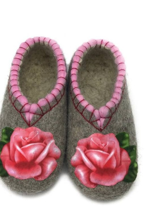 Тапочки женские серые домашние