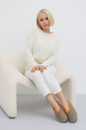 Тапочки женские серые домашние