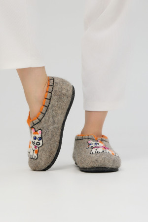 Тапочки женские серые домашние