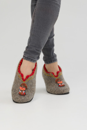 Тапочки женские серые домашние