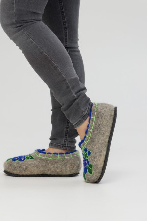 Тапочки женские серые домашние