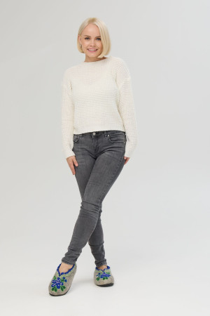 Тапочки женские серые домашние