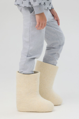 Валенки детские белые ручной работы (001Д)