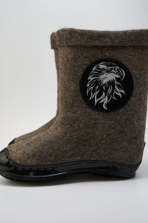 Валенки мужские серые ручной работы (283В)