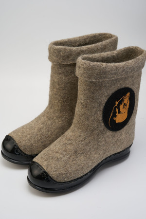 Валенки мужские серые ручной работы (285В)