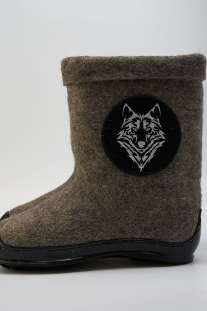 Валенки мужские серые ручной работы (286В)