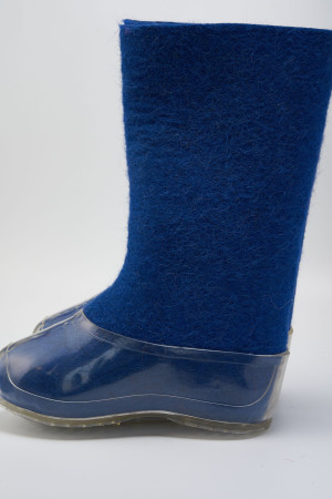 Валенки женские синие натуральные с галошами (500Ж-СП)