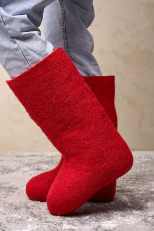Валенки женские красные (400Ж)
