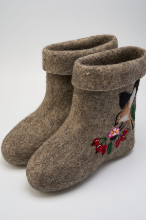 Валенки женские серые натуральные (279Н)