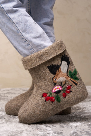 Валенки женские серые натуральные (279Н)