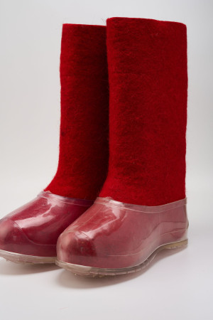 Валенки мужские красные натуральные (400М-СП)