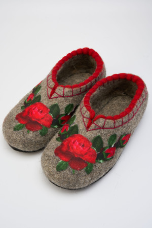 Тапочки женские серые домашние