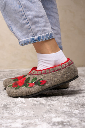 Тапочки женские серые домашние