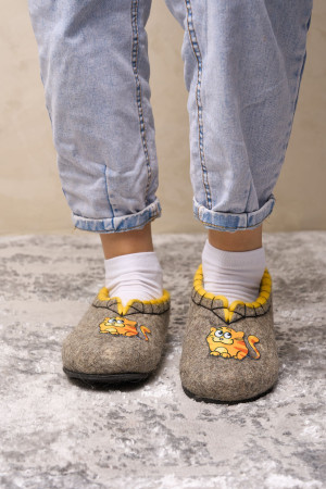 Тапочки женские серые домашние