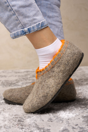 Тапочки женские серые домашние