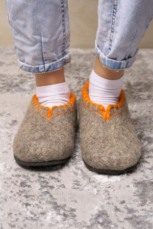 Тапочки женские серые домашние