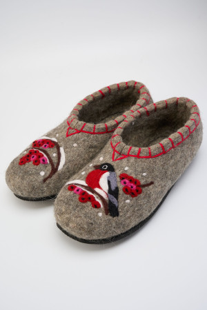 Тапочки женские серые домашние