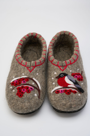 Тапочки женские серые домашние