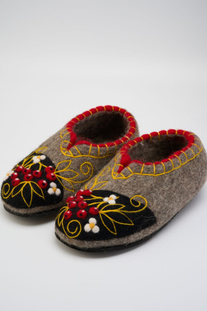 Тапочки женские серые домашние (Т360Н)