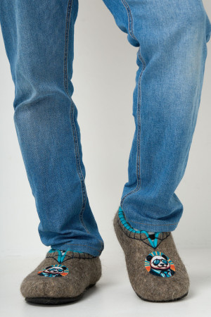 Тапочки мужские серые домашние