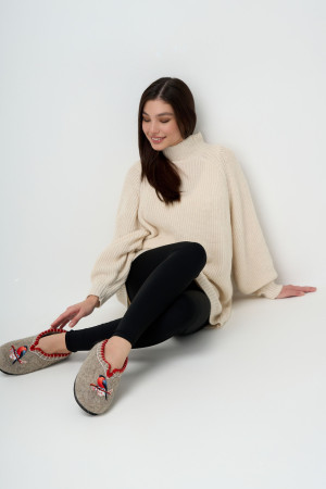 Тапочки женские серые домашние