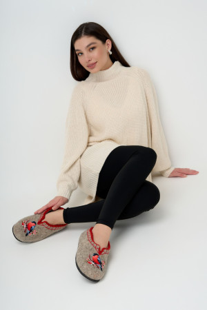 Тапочки женские серые домашние