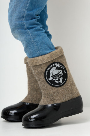 Валенки мужские серые ручной работы (287В)