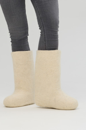 Валенки женские белые натуральные (001Ж)